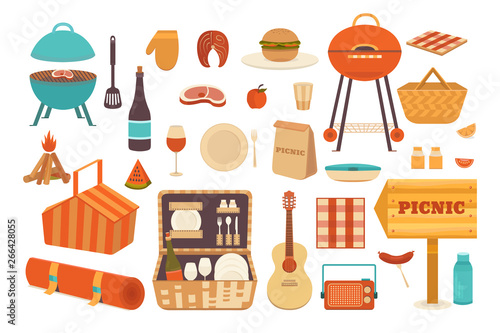 Set of elements for picnic