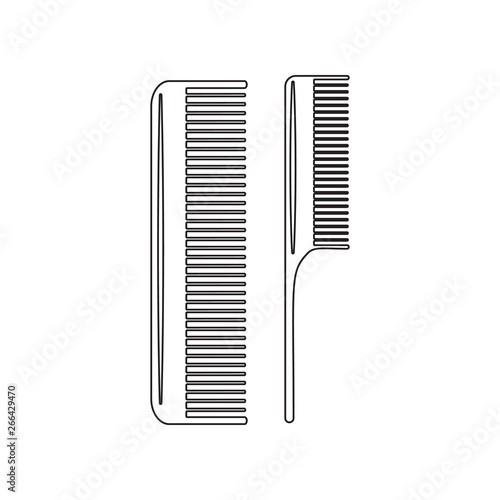 combs icon. Element of beauty salon for mobile concept and web apps icon. Outline, thin line icon for website design and development, app development