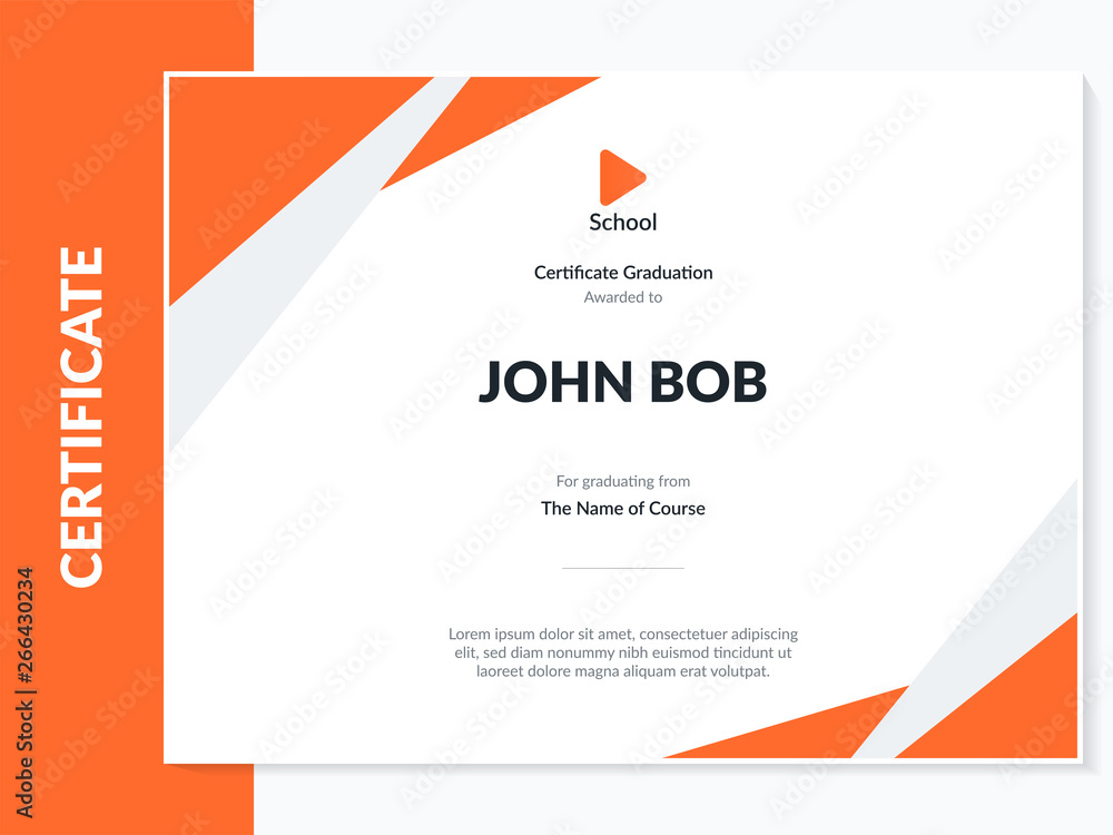 Certificate Of Appreciation Template Design Elegant Business Diploma 