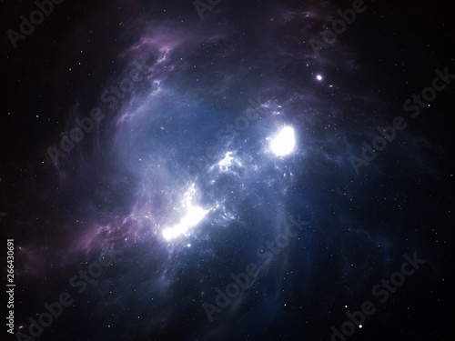 Vast interstellar deep space  starfield  stars and space dust scattered throughout the universe. Cosmic artwork. Distant swirling galaxies  glowing nebula cloud  astral artwork.