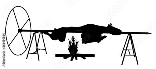 Ox on spit