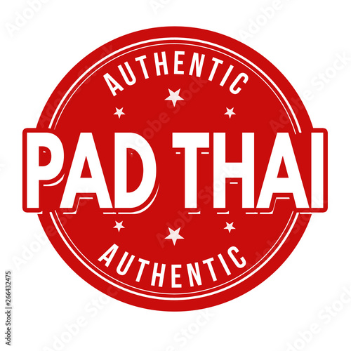 Pad thai sign or stamp