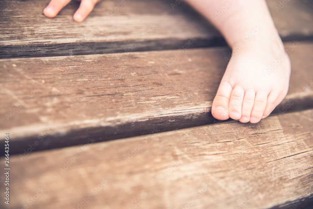 Tiny hands and feet of a baby, retro style. Tiny hands and feet of a baby, retro style.