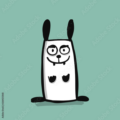 Forest rabbit character, sketch for your design