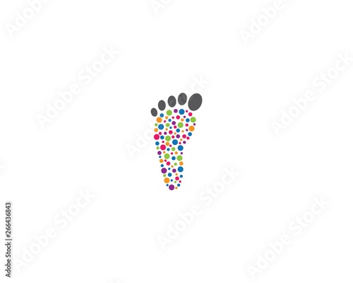 Foot therapist logo vector icon
