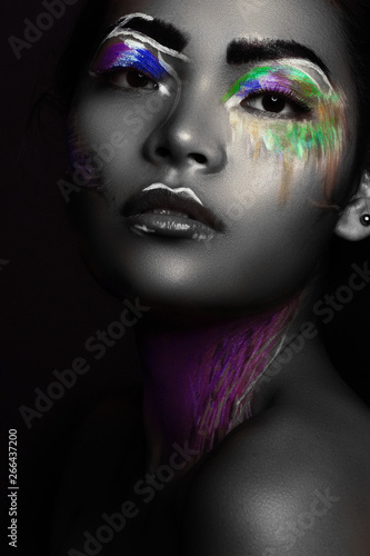black and white beauty photography Asian woman