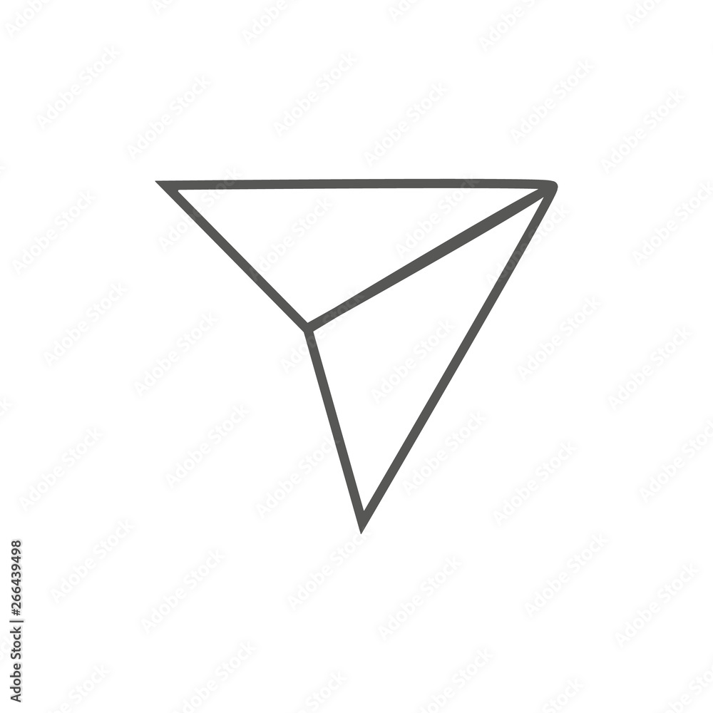 Send vector minimal single flat icon. Plane line vector icon Send vector minimal single flat icon. Plane line vector icon