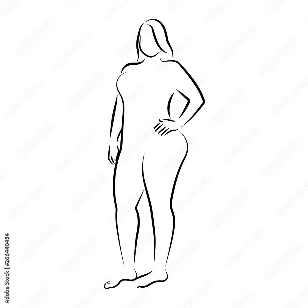 isolated outline of a beauty woman - Vector isolated outline of a beauty woman - Vector
