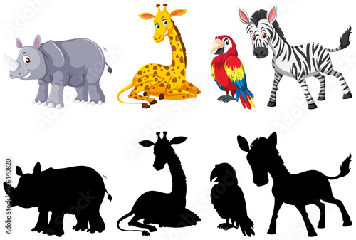 Set of animal character