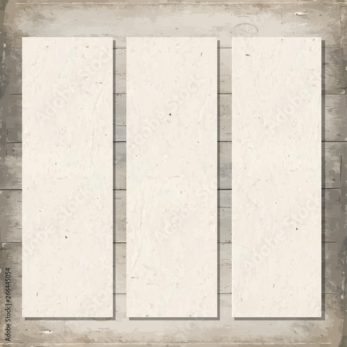 Banners template on wooden background