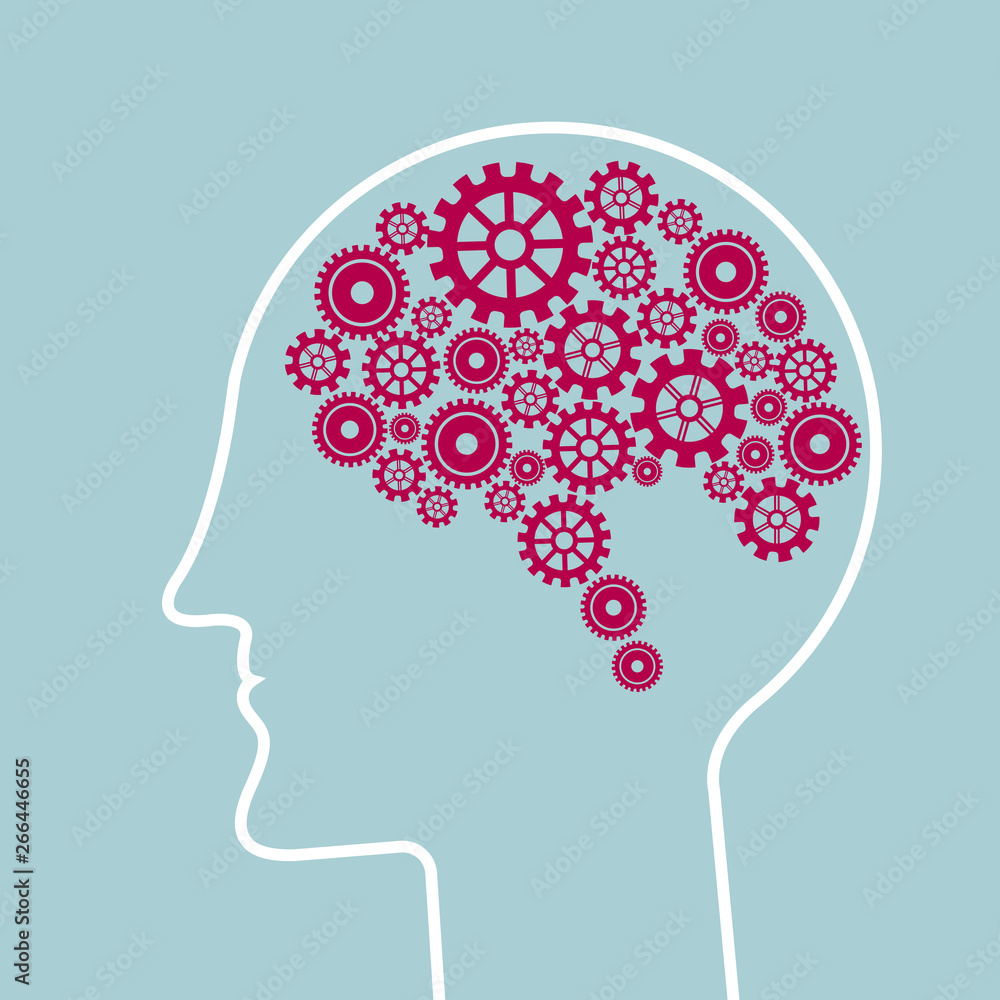 Artificial intelligence concept. Isolated on blue background. Artificial intelligence concept. Isolated on blue background.