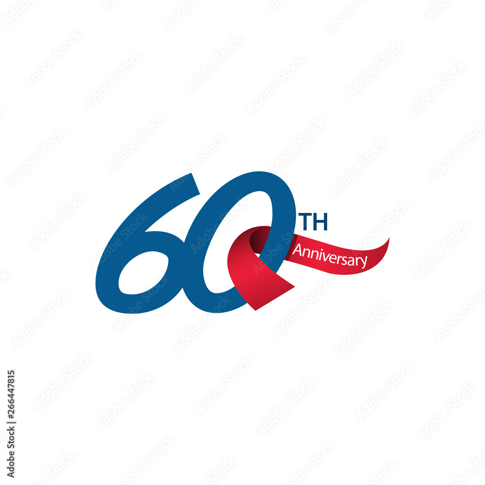 60 Th Anniversary Vector Template Design Illustration 60 Th Anniversary Vector Template Design Illustration