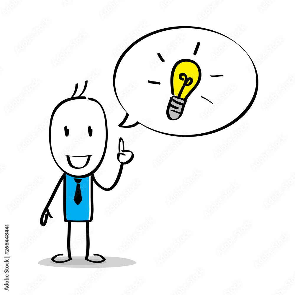 stick man speech bubble about idea stick man speech bubble about idea