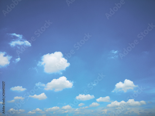 Fototapeta Naklejka Na Ścianę i Meble -  Deep blue sky and white cloud background.
