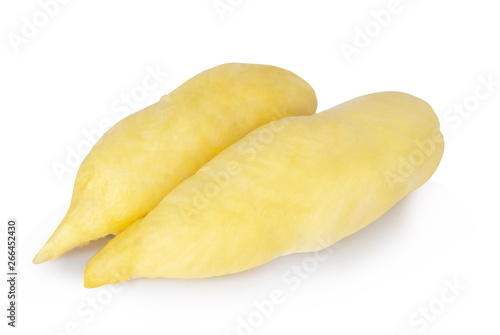 Ripe durian fruit isolaled on white background