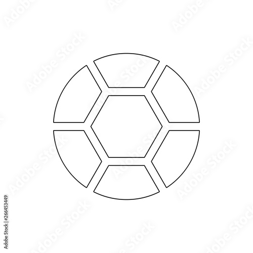 ball football outline icon. Signs and symbols can be used for web, logo, mobile app, UI, UX