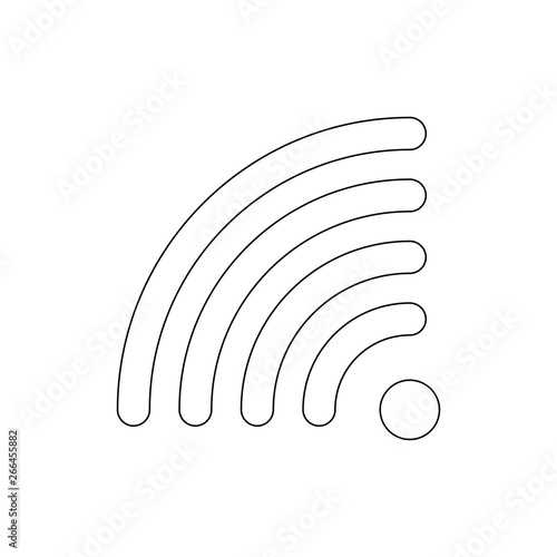 rss wi fi outline icon. Signs and symbols can be used for web, logo, mobile app, UI, UX