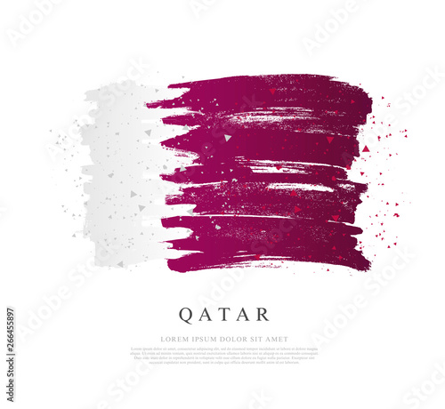 Flag of Qatar. Vector illustration. Independence Day.