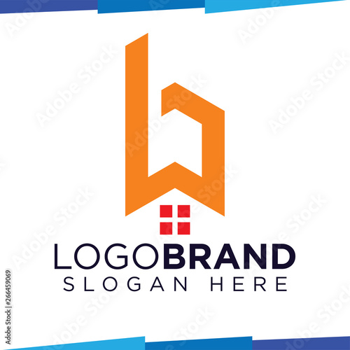 Free Download B Letter home logo vector template - GFXLoad