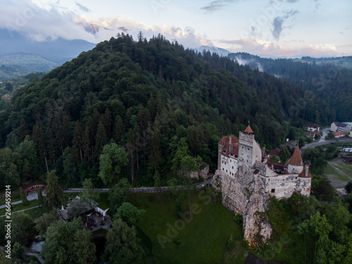 Bran castle aerial view, Romania, Europe 