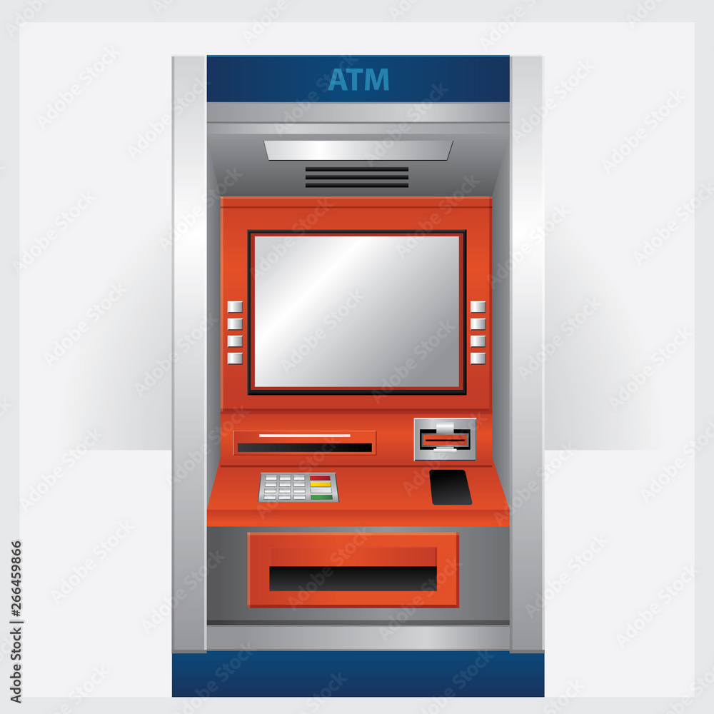 Atm. Vector Illustration Automatic Teller Machine Stock Vector | Adobe Stock