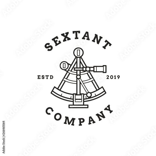 sextant astronomy logo design inspiration