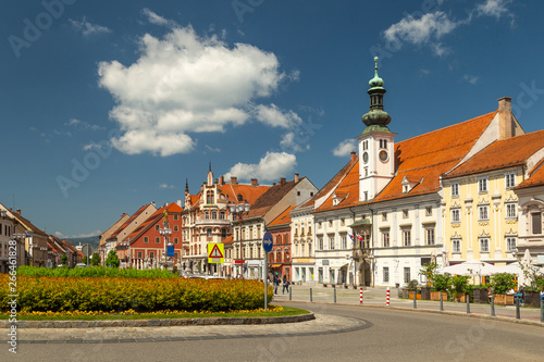 Main square of Maribor, Slovenia photo