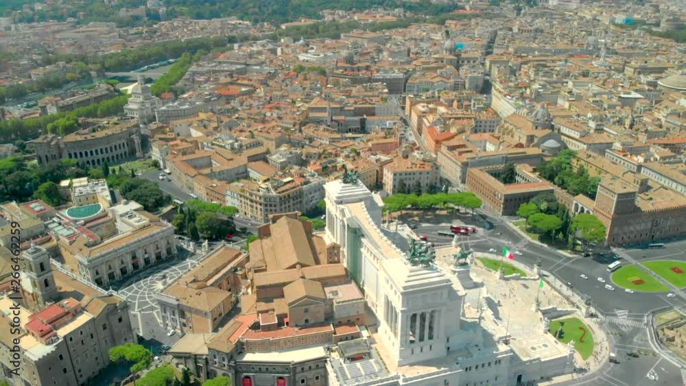 Aerial of the Colosseum in Rome, Italy. Aerial of the Colosseum in Rome, Italy.