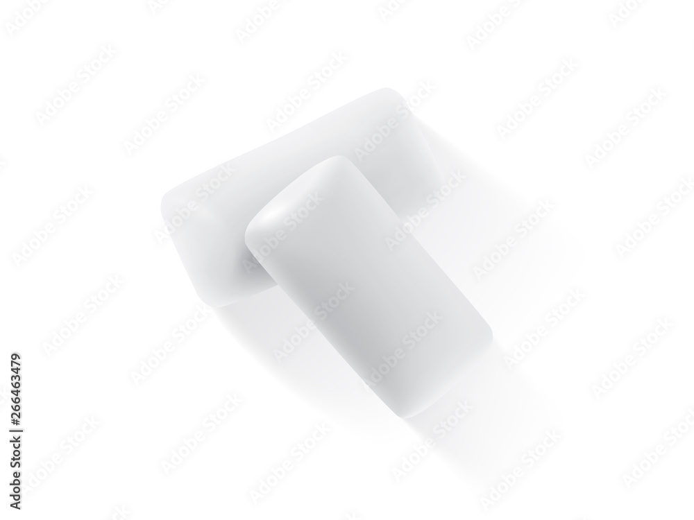 chewing gums isolated on white background 