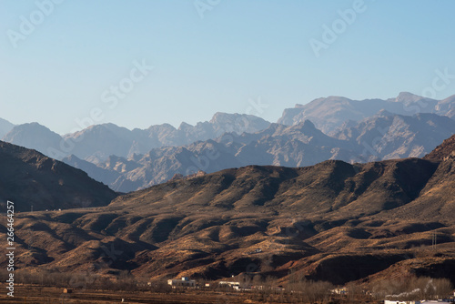 Farm and mountain pastoral scenery in the early morning © photobee