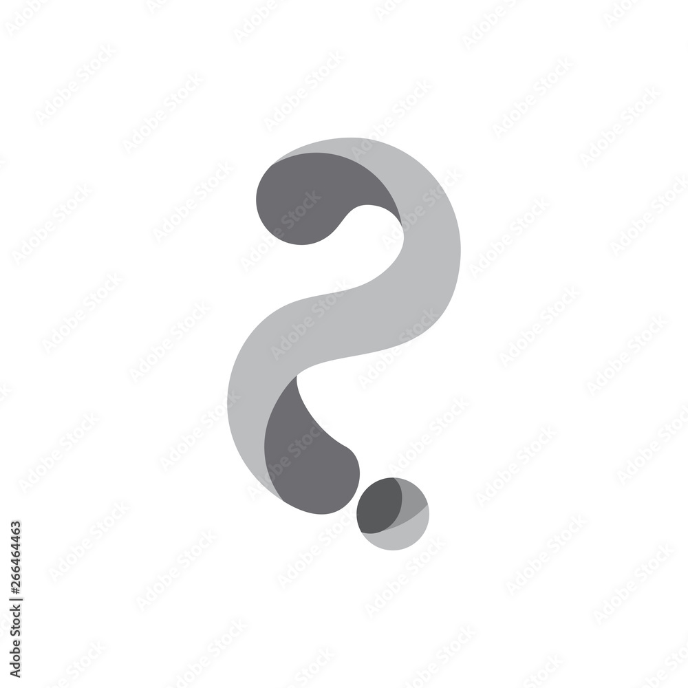 Naklejka premium simple 3d ribbon shape twist logo vector