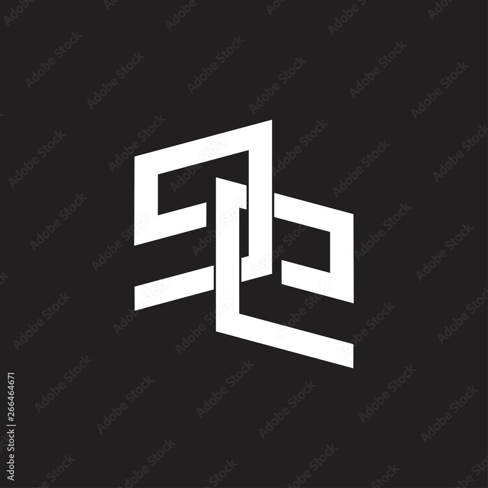 letter ee linked geometric logo vector letter ee linked geometric logo vector