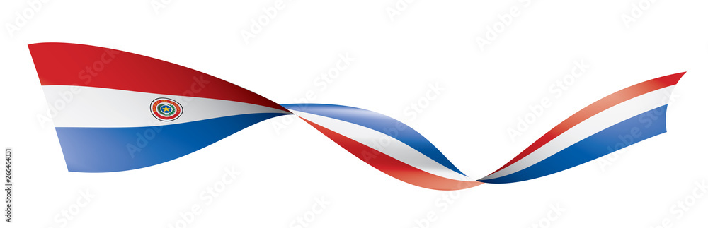 Paraguay flag, vector illustration on a white background Paraguay flag, vector illustration on a white background