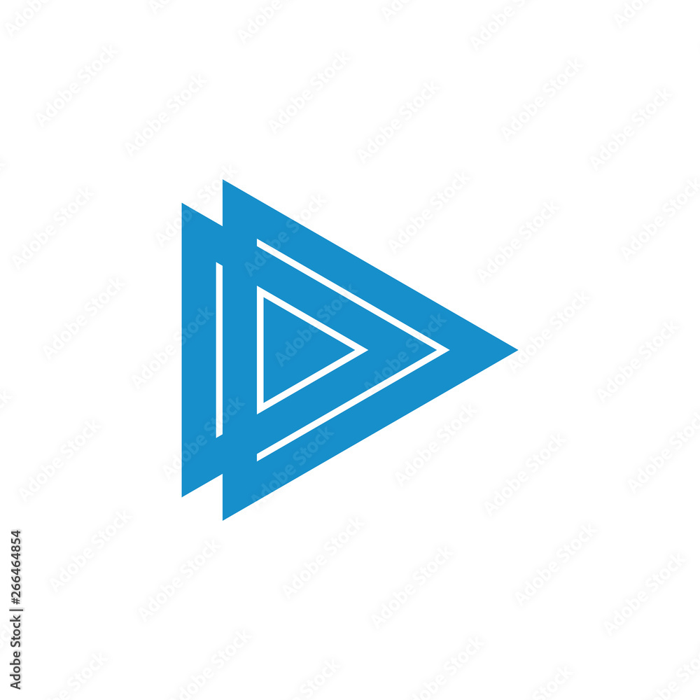 letter dd linked triangle logo vector letter dd linked triangle logo vector