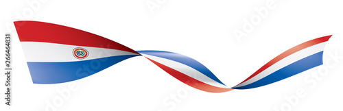 Paraguay flag, vector illustration on a white background