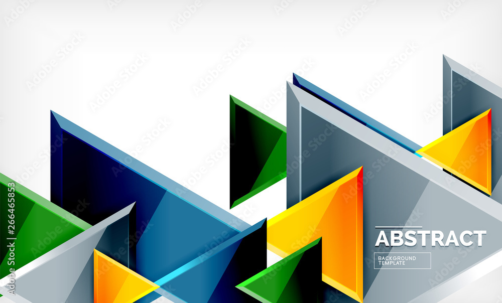 Triangular low poly background design, multicolored triangles Triangular low poly background design, multicolored triangles