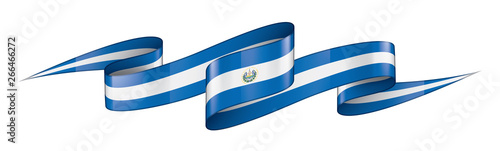 Salvador flag, vector illustration on a white background