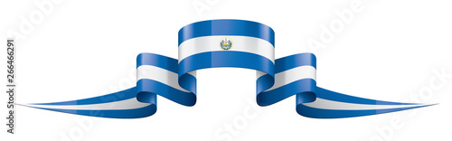 Salvador flag, vector illustration on a white background
