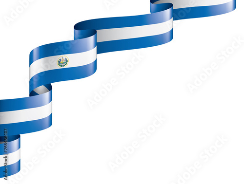 Salvador flag, vector illustration on a white background