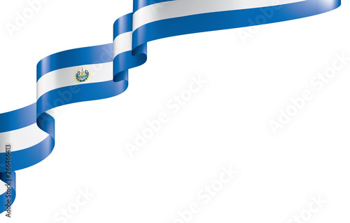 Salvador flag, vector illustration on a white background