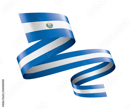 Salvador flag, vector illustration on a white background