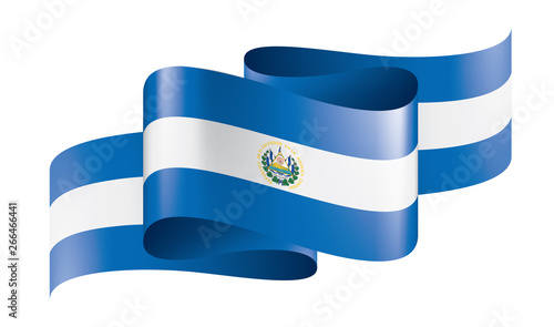 Salvador flag, vector illustration on a white background
