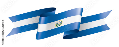 Salvador flag, vector illustration on a white background