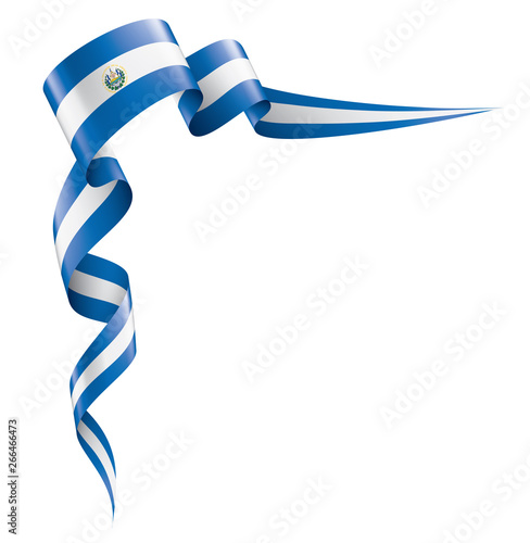 Salvador flag, vector illustration on a white background