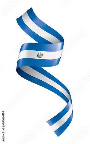 Salvador flag, vector illustration on a white background