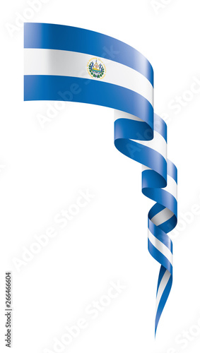 Salvador flag, vector illustration on a white background