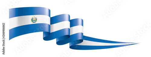 Salvador flag, vector illustration on a white background