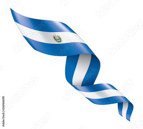 Salvador flag, vector illustration on a white background