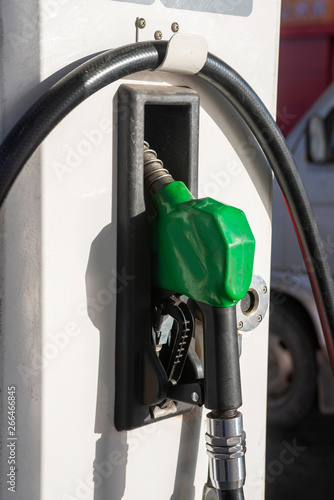 Close up arg, truck nozzle energy concept