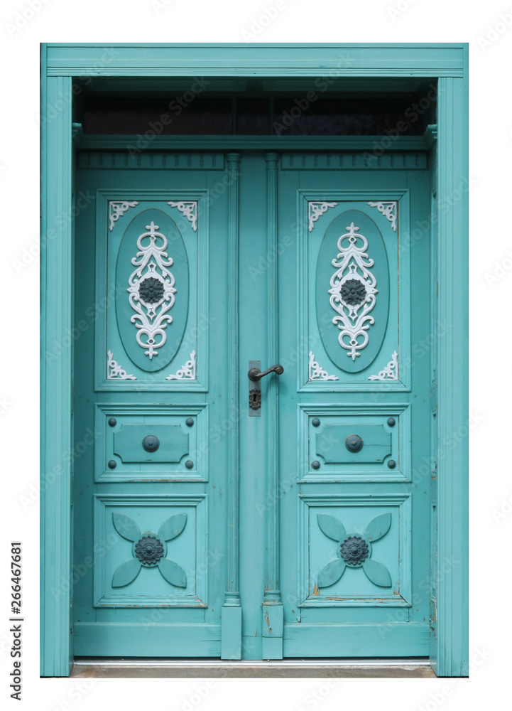 old green door in spreewald germany